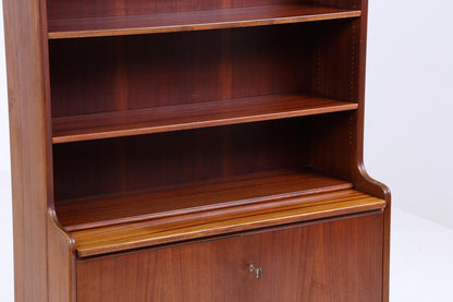 Vintage Mahagoni Regal 60er Jahre | Mid Century Bücherregal Schreibtisch Sekretär Retro Holz Aufbewahrung