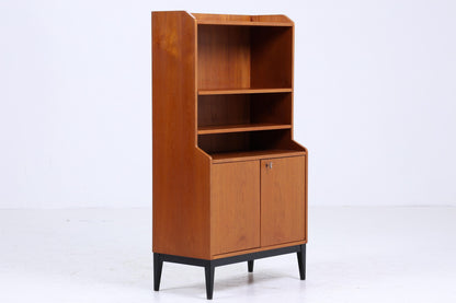 Vintage Teak Regal 60er Jahre | Retro Bücherregal | Mid Century Fächerschrank Holz Aufbewahrung