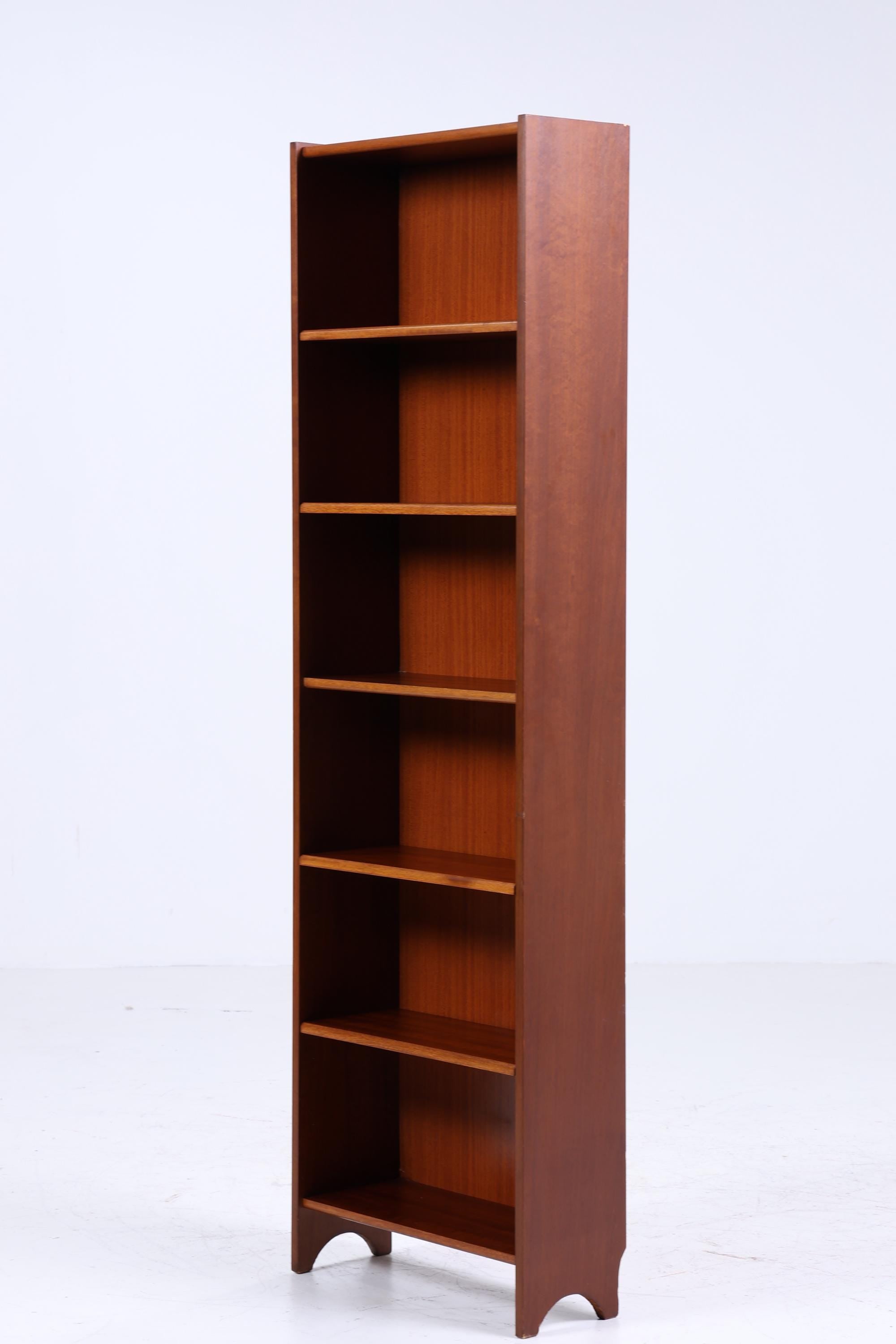 Vintage Teak Bücherregal | Mid Century Regal | 60er Retro Schrank Holz Aufbewahrung