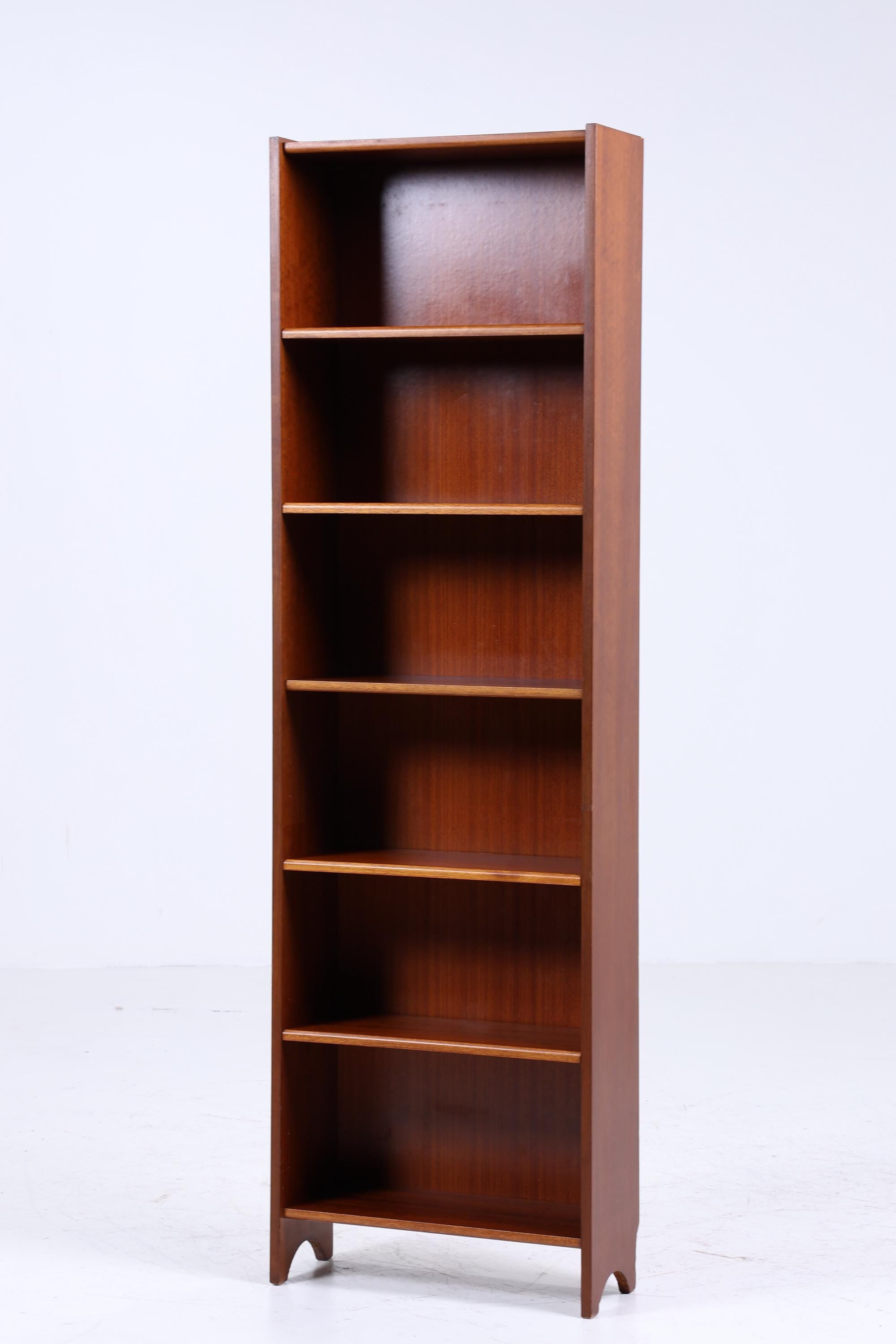 Vintage Teak Bücherregal | Mid Century Regal | 60er Retro Schrank Holz Aufbewahrung