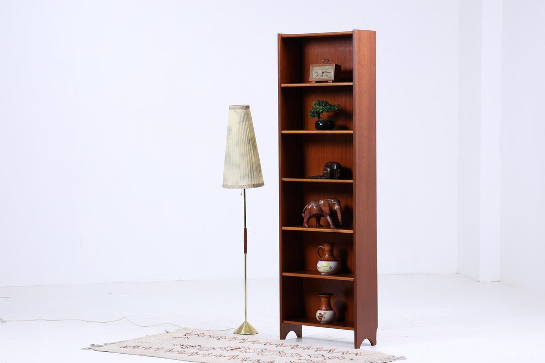 Vintage Teak Bücherregal | Mid Century Regal | 60er Retro Schrank Holz Aufbewahrung