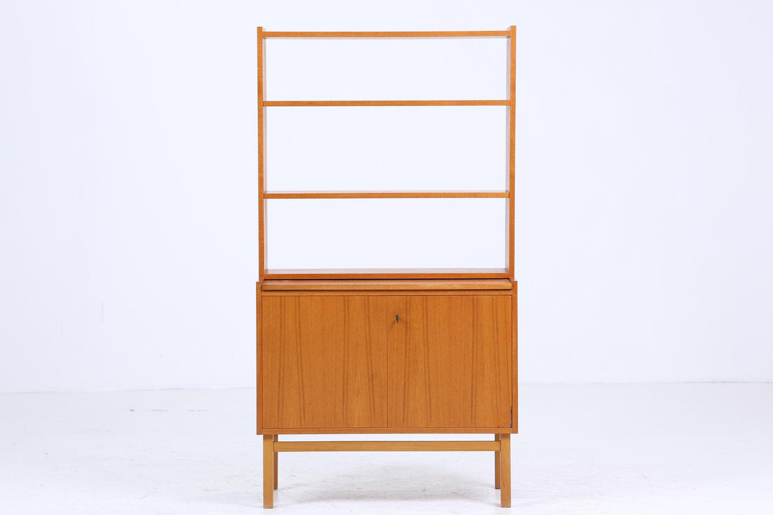 Vintage Regal 60er Jahre | Mid Century Bücherregal Schreibtisch Sekretär Retro Holz Aufbewahrung