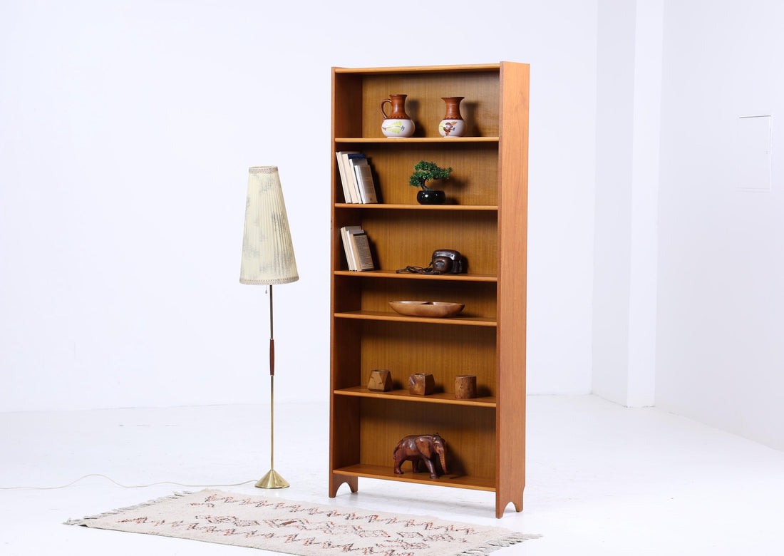 Vintage Teak Bücherregal | Mid Century Regal | 60er Retro Holz Aufbewahrung