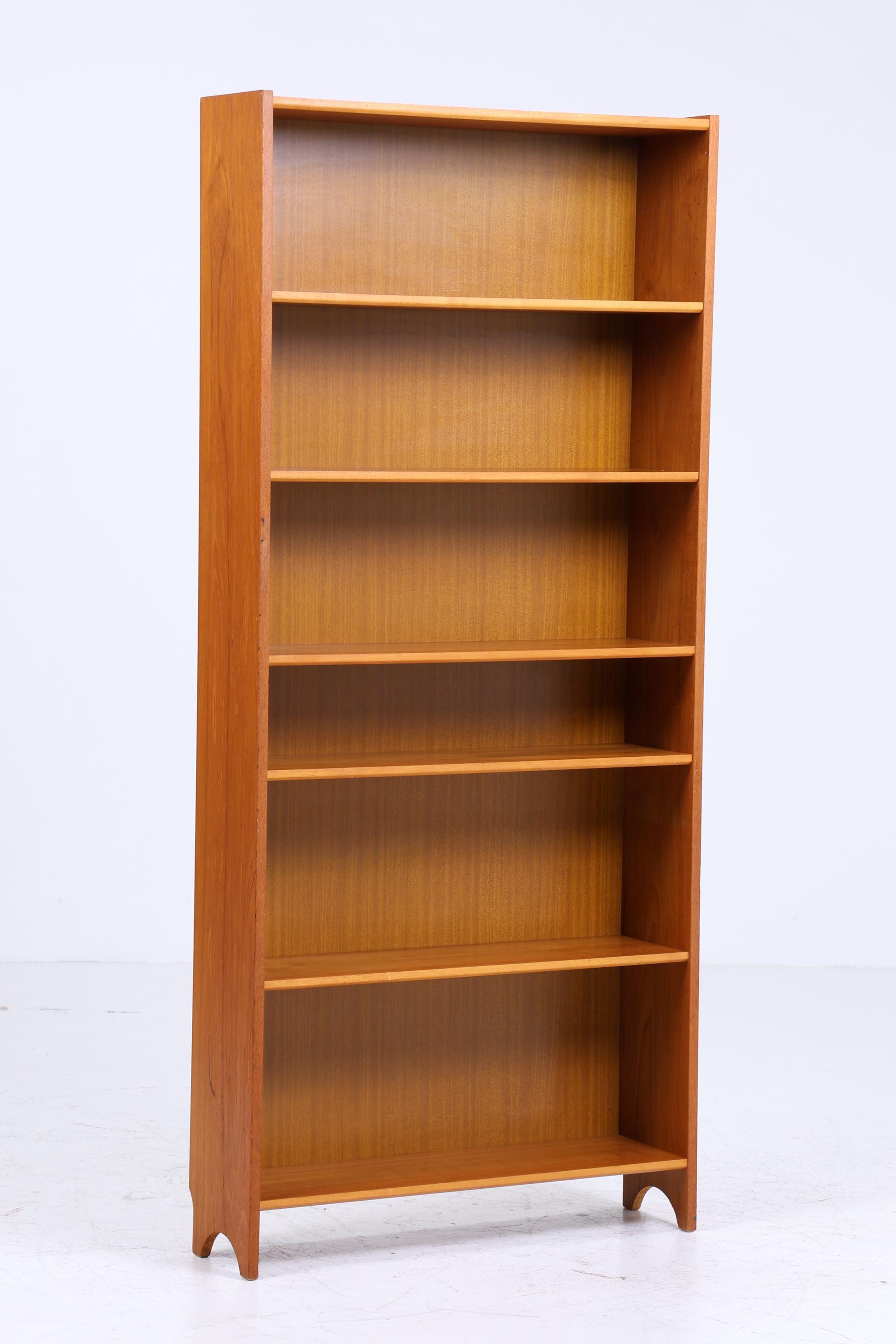 Vintage Teak Bücherregal | Mid Century Regal | 60er Retro Holz Aufbewahrung