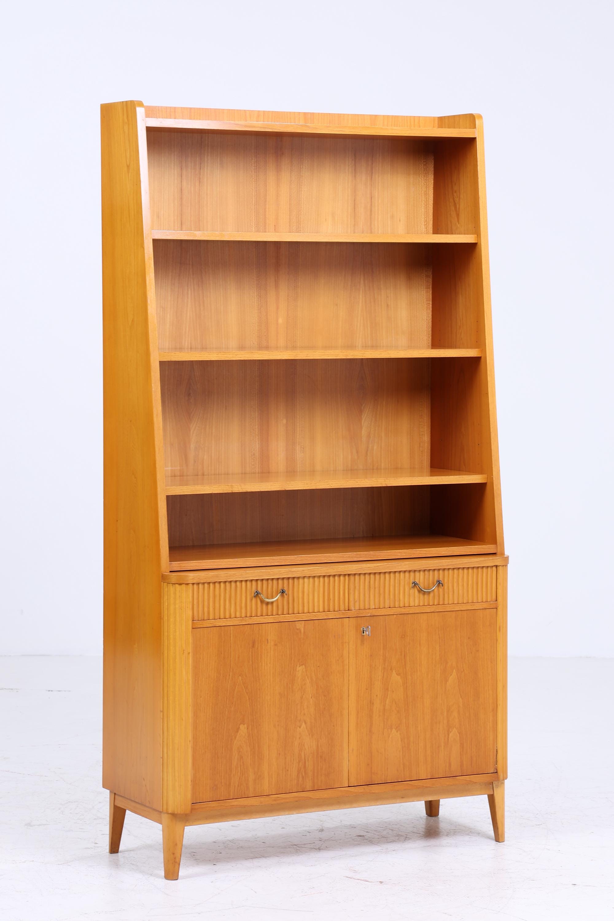 Vintage Regal 60er Jahre | Mid Century Bücherregal Schreibtisch Sekretär Retro Holz Aufbewahrung