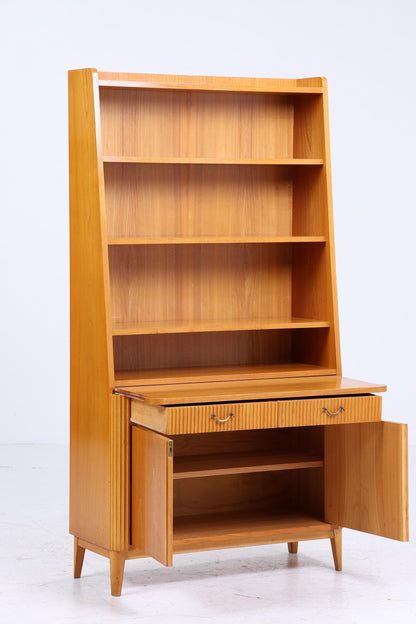 Vintage Regal 60er Jahre | Mid Century Bücherregal Schreibtisch Sekretär Retro Holz Aufbewahrung