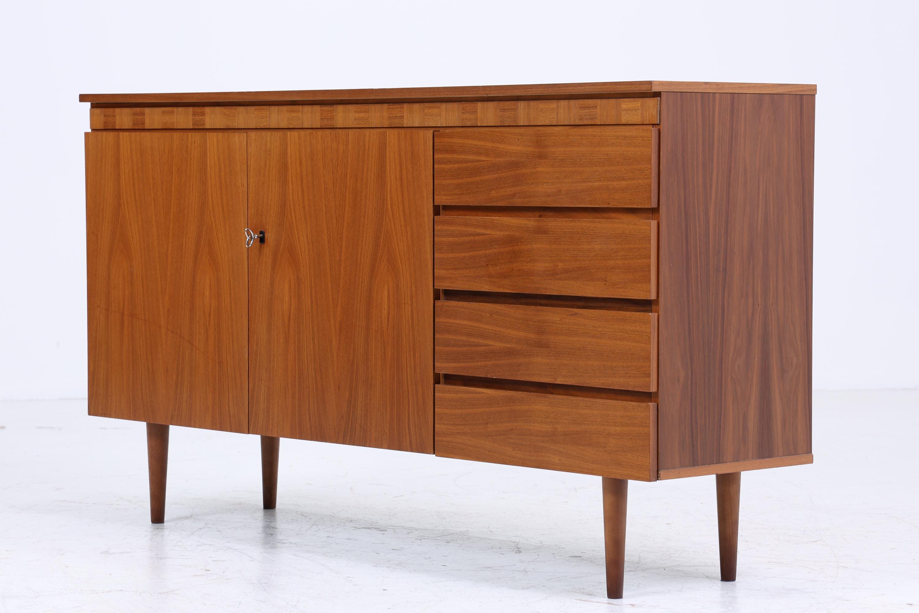 Vintage Sideboard 60er Jahre | Mid Century Schrank Anrichte Holz Aufbewahrung