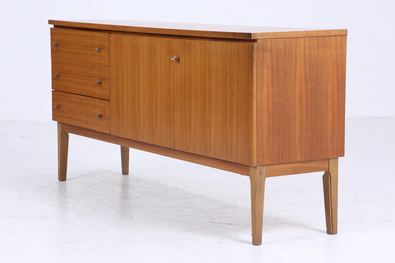 Vintage Sideboard 60er Jahre | Mid Century Schubladen Anrichte Holz Aufbewahrung