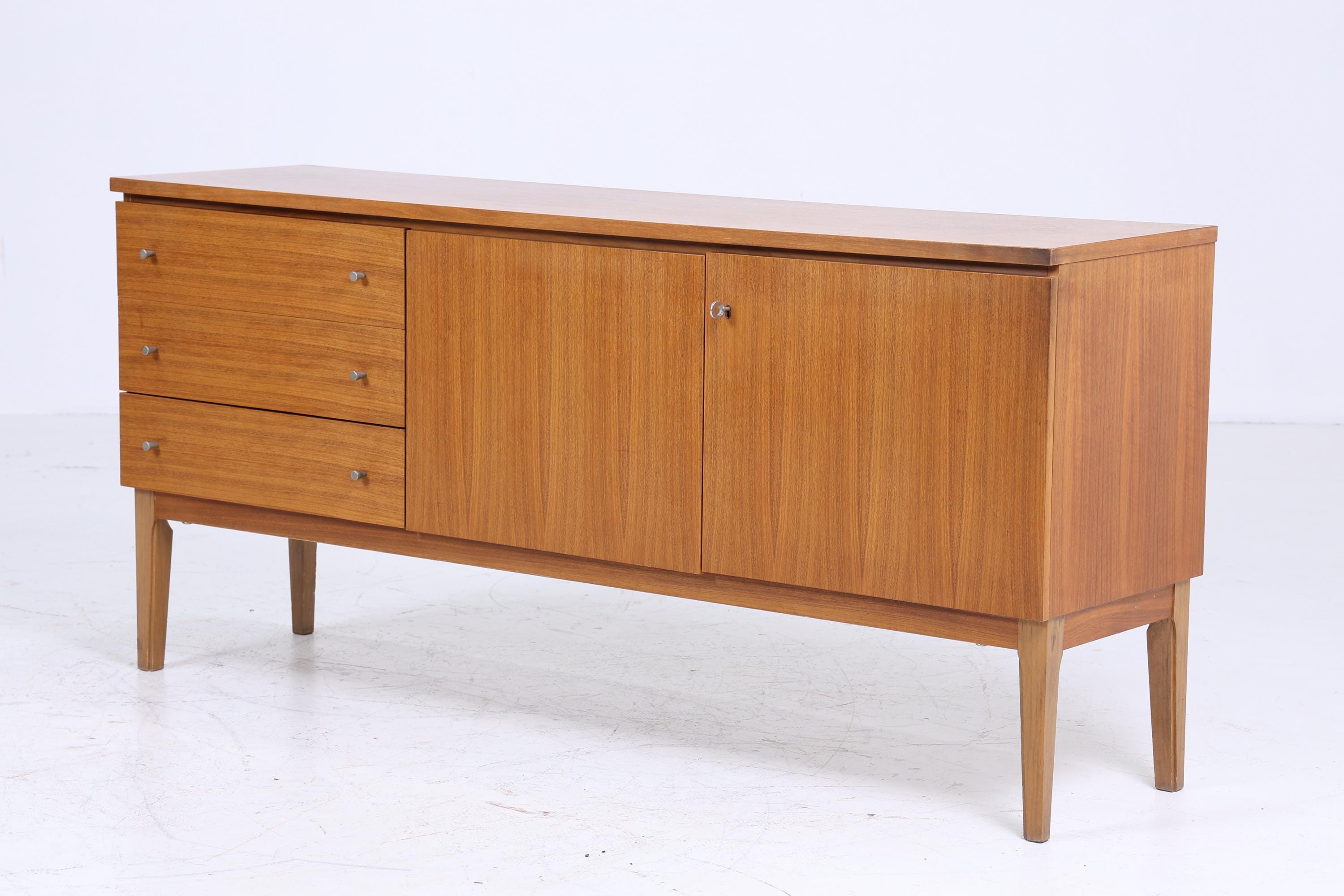 Vintage Sideboard 60er Jahre | Mid Century Schubladen Anrichte Holz Aufbewahrung