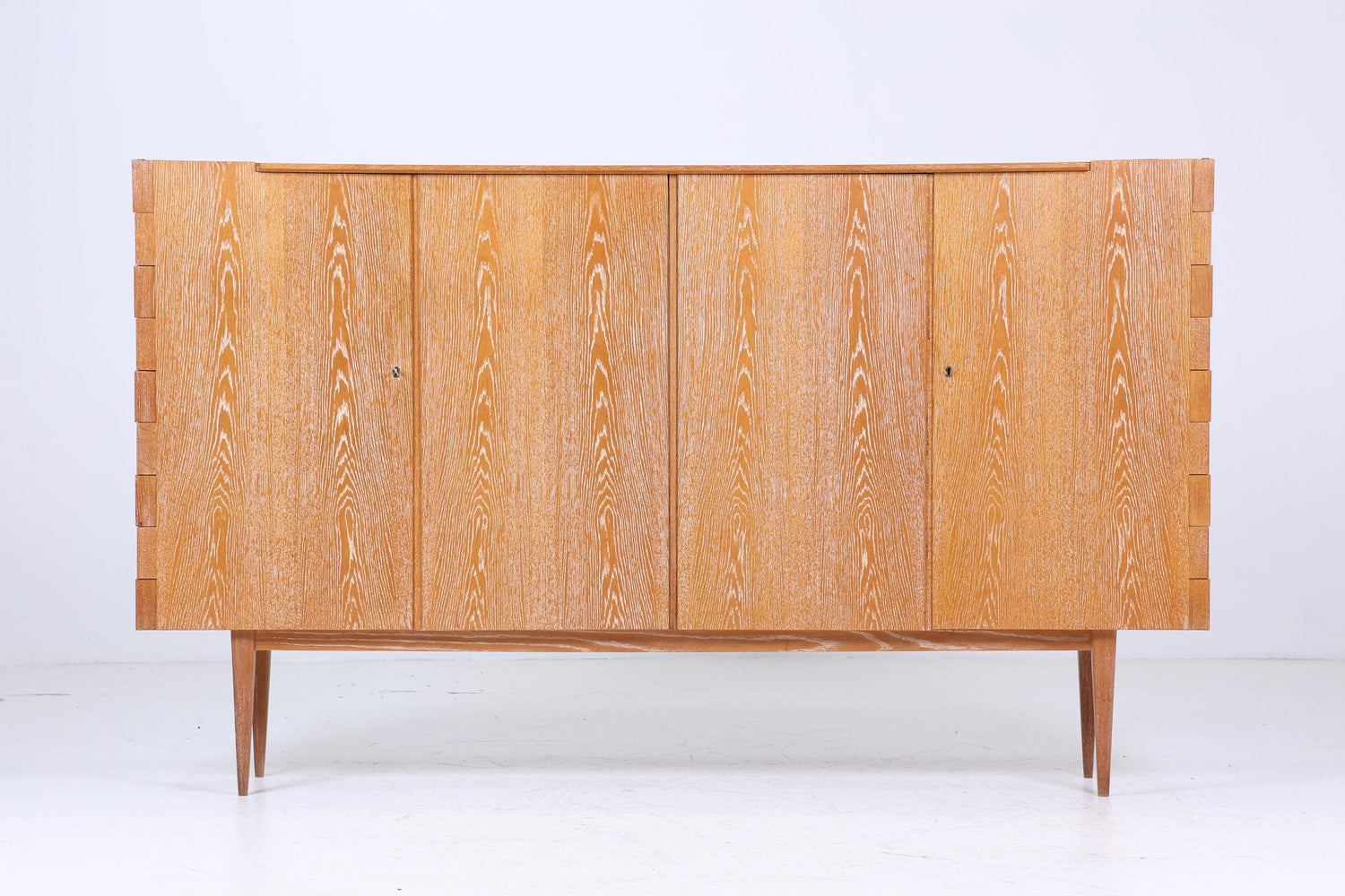 Vintage Highboard 60er Jahre | Mid Century Schrank Sideboard Wohnzimmerschrank Fächerschrank Retro 70er Holz Aufbewahrung