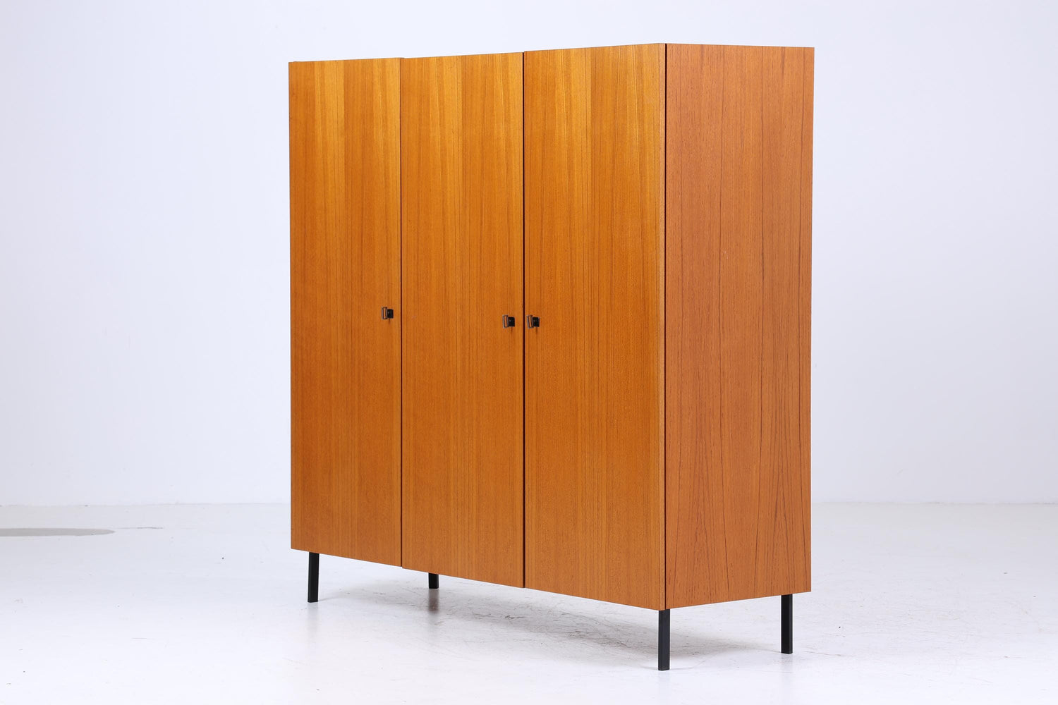 Vintage Musterring Teak Kleiderschrank | Mid Century Wäscheschrank | 60er Jahre Schrank | mit Fächern &amp; Kleiderstangen