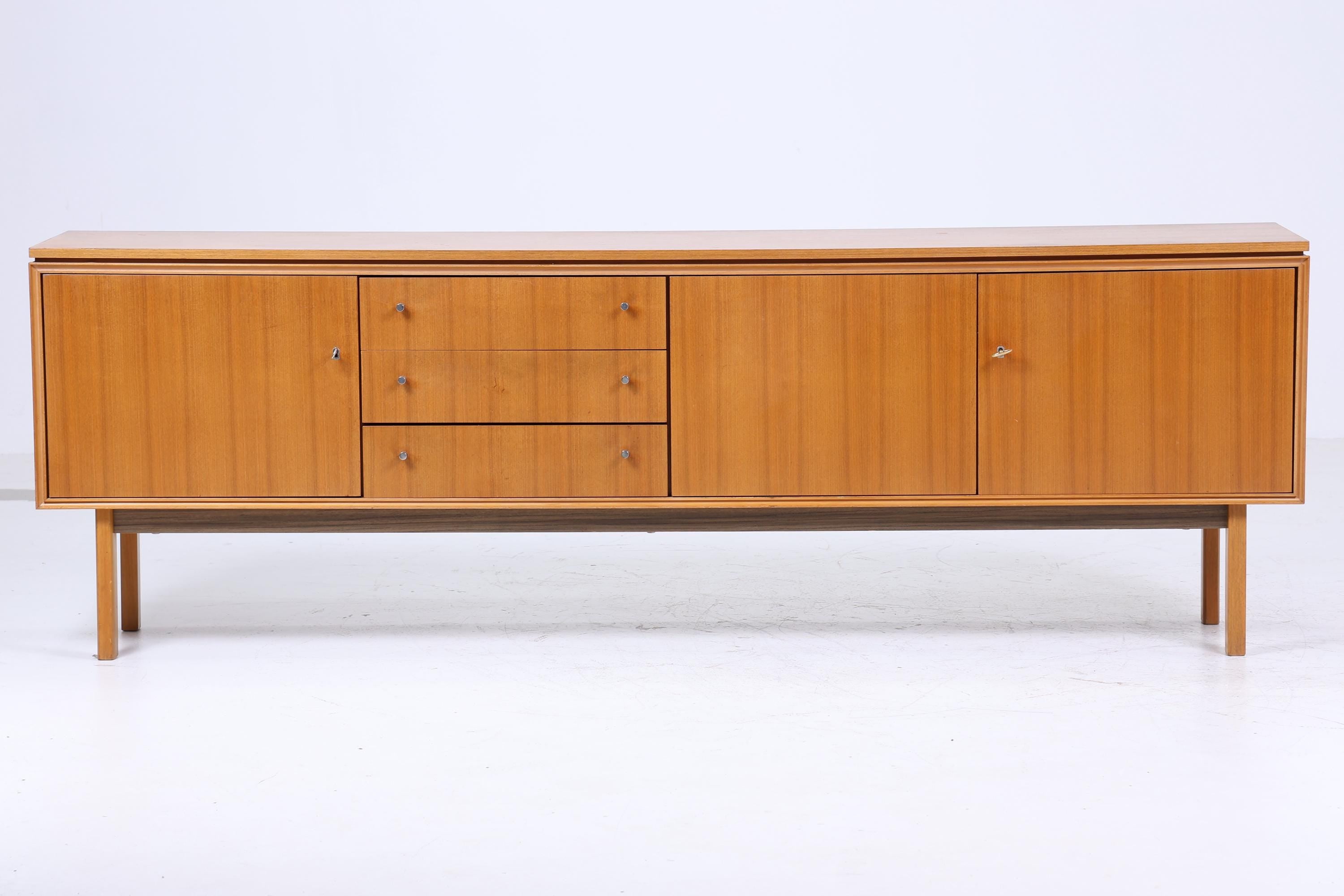 Vintage Sideboard 60er Jahre | Mid Century Schubladen Anrichte Holz Aufbewahrung