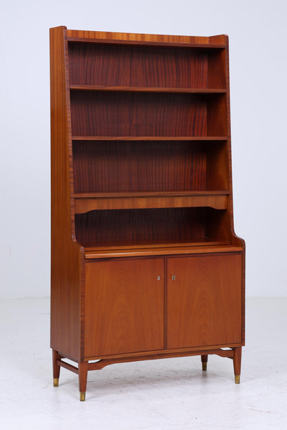 Vintage Regal 60er Jahre | Mid Century Bücherregal Schreibtisch Sekretär Retro Holz Aufbewahrung