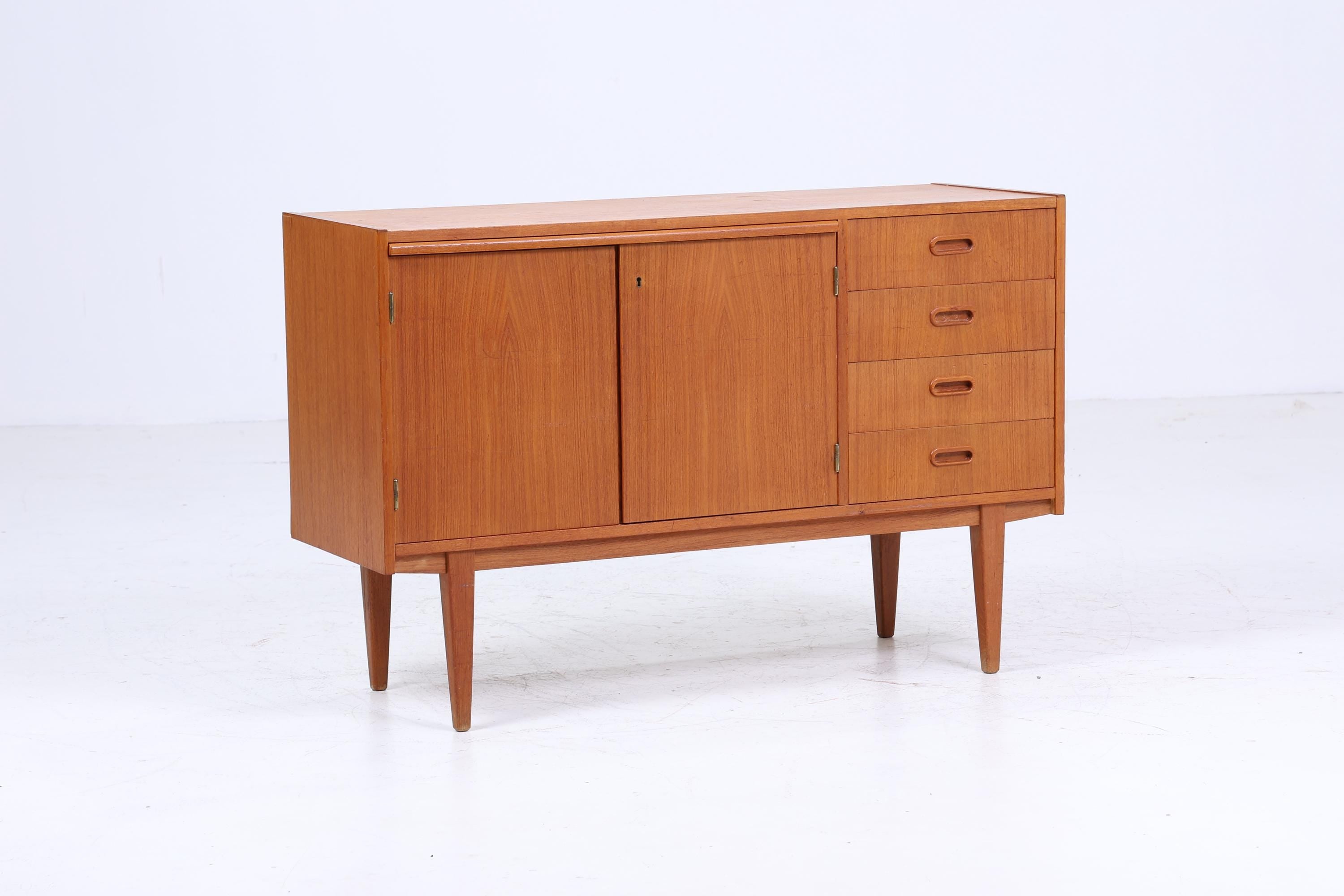 Vintage Kommode aus Teak | Mid Century Schubladen Schrank 60er Jahre Aufbewahrung Retro 70er Holz Sideboard