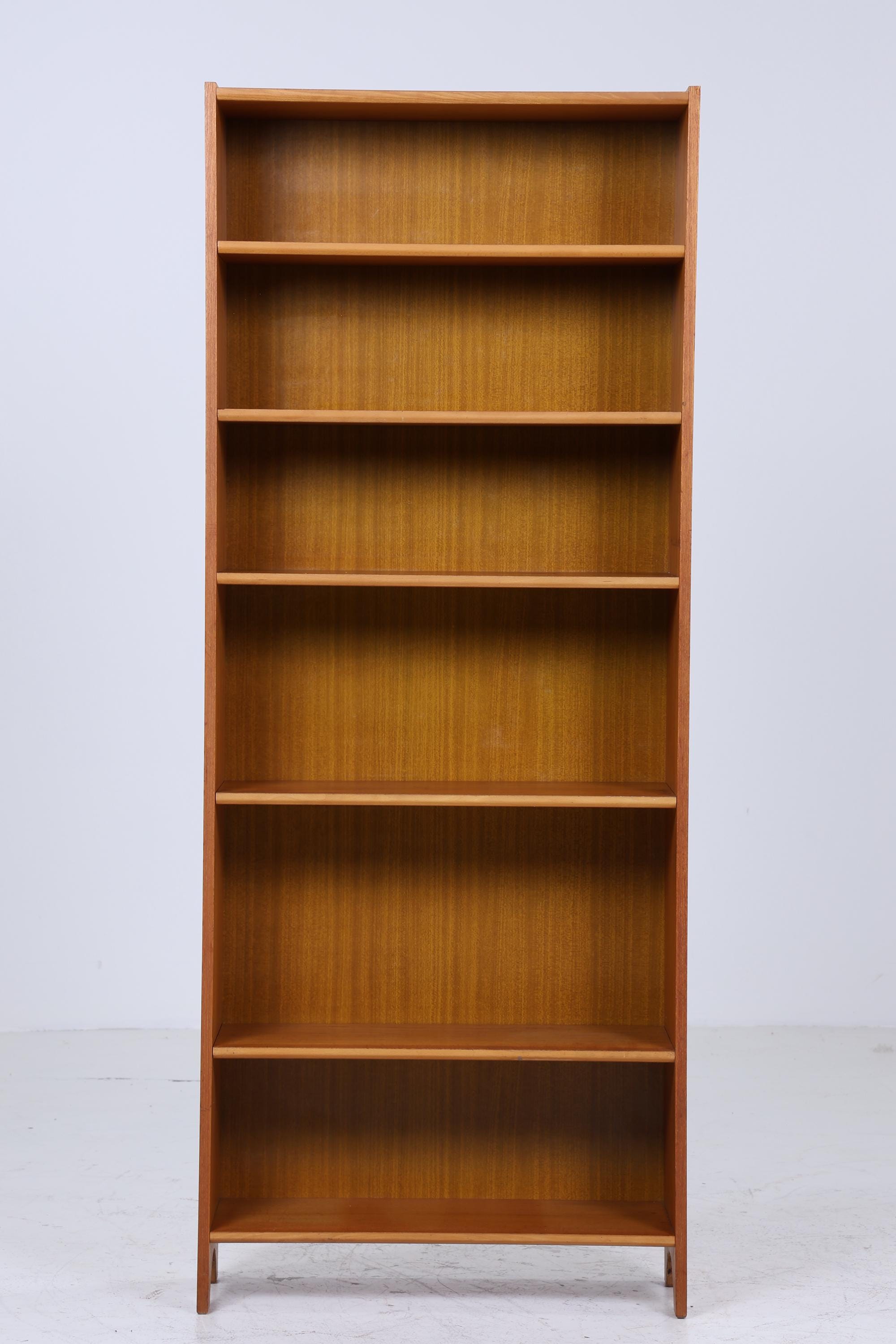 Mid Century Teak Bücherregal | Vintage Regal | 60er Retro Holz Aufbewahrung