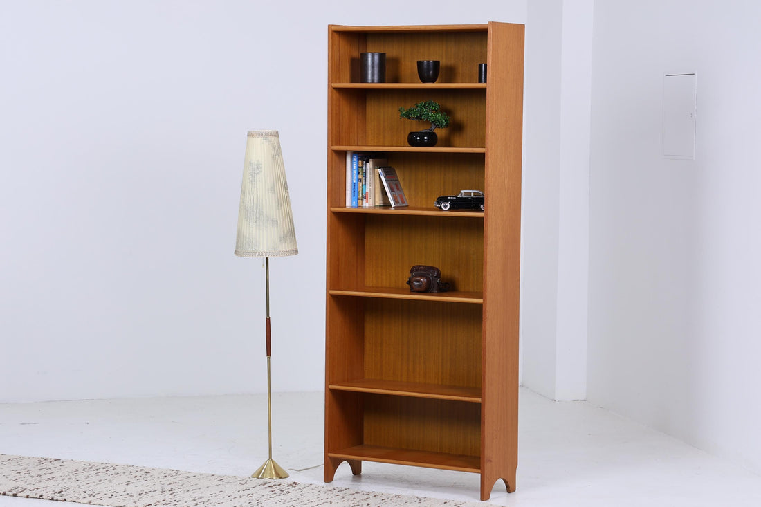 Mid Century Teak Bücherregal | Vintage Regal | 60er Retro Holz Aufbewahrung