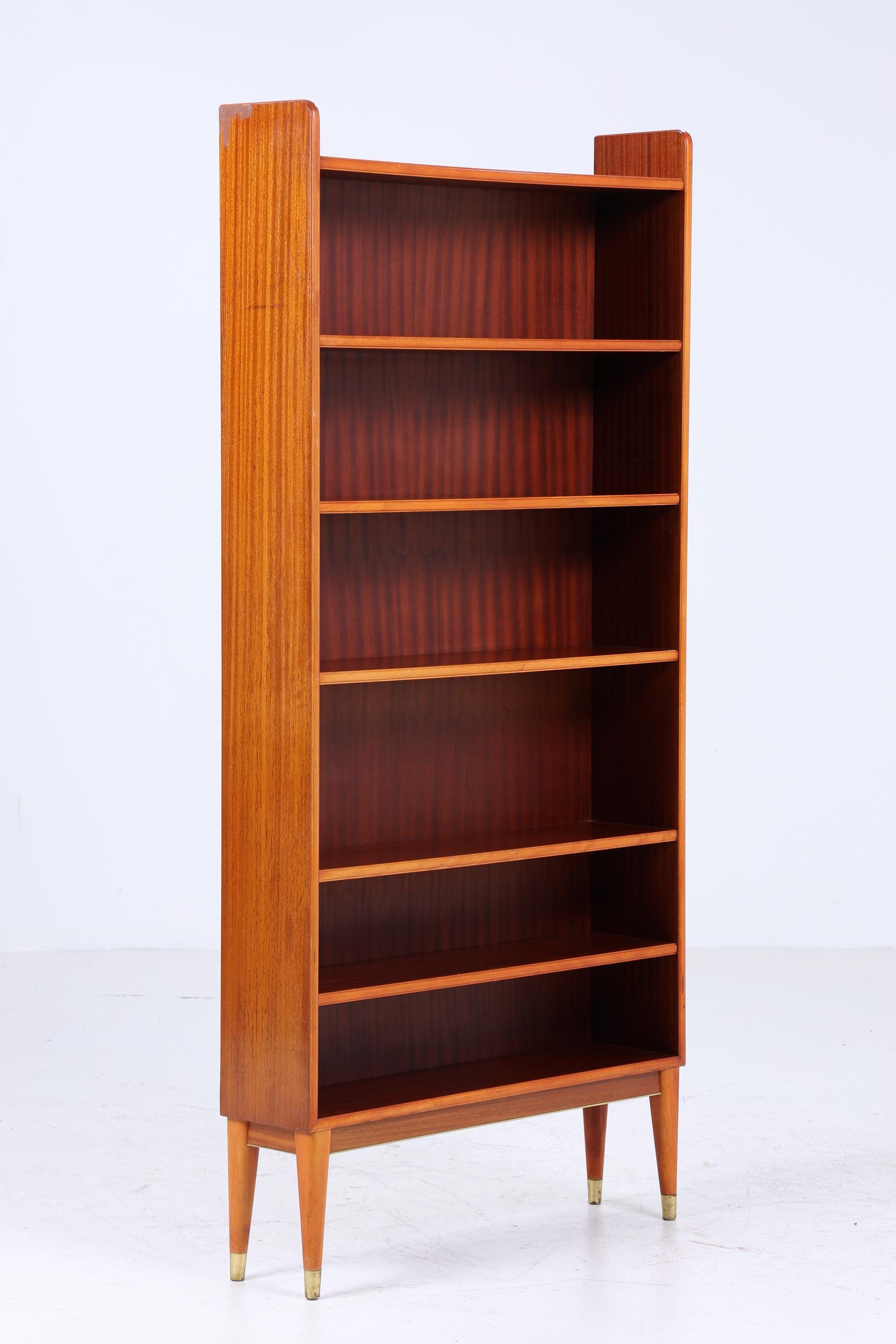 Wunderschönes Vintage Bücherregal 60er | Mid Century Regal Schmal | Retro Holz Aufbewahrung 70er Jahre