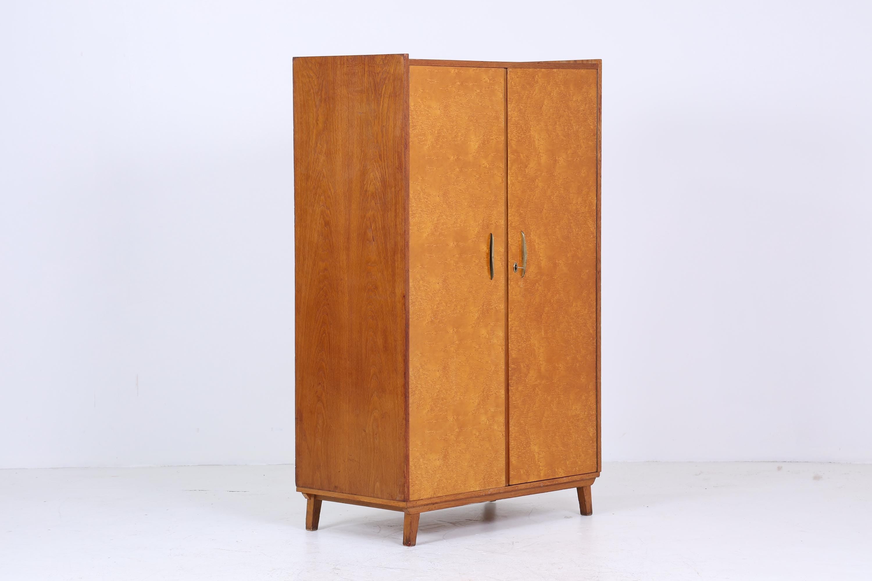 Vintage Wäscheschrank 60er Jahre | Mid Century Kleiderschrank Fächerschrank Retro Holz Schubladen Aufbewahrung