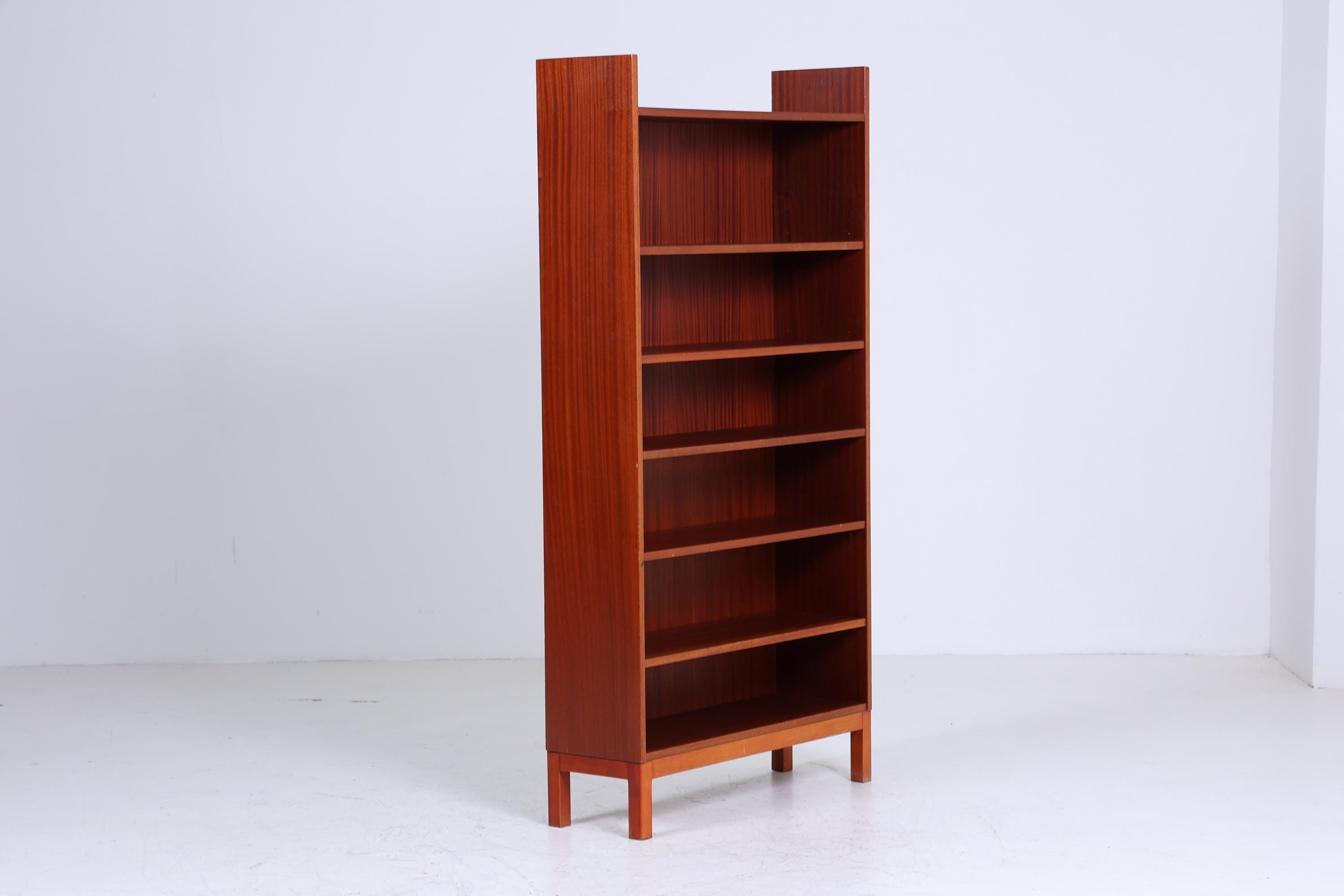 Vintage Mahagoni Bücherregal | Mid Century Regal | 60er Retro Holz Aufbewahrung