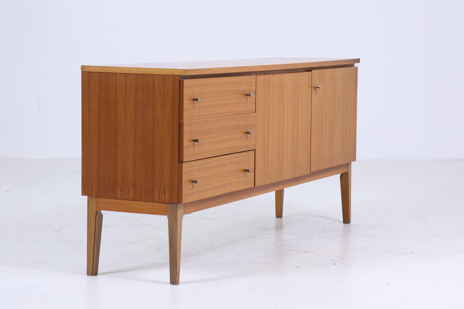 Vintage Sideboard 60er Jahre | Mid Century Schubladen Anrichte Holz Aufbewahrung