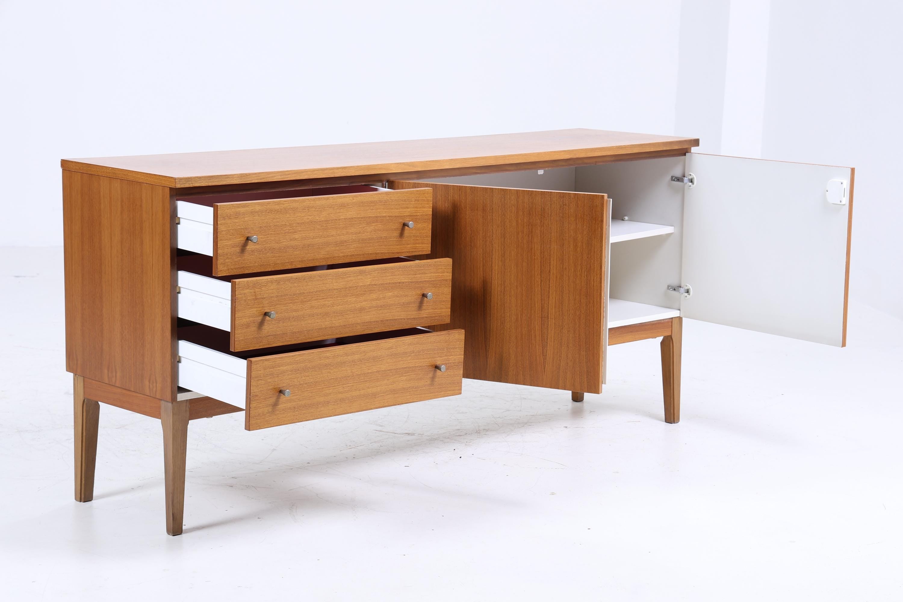 Vintage Sideboard 60er Jahre | Mid Century Schubladen Anrichte Holz Aufbewahrung