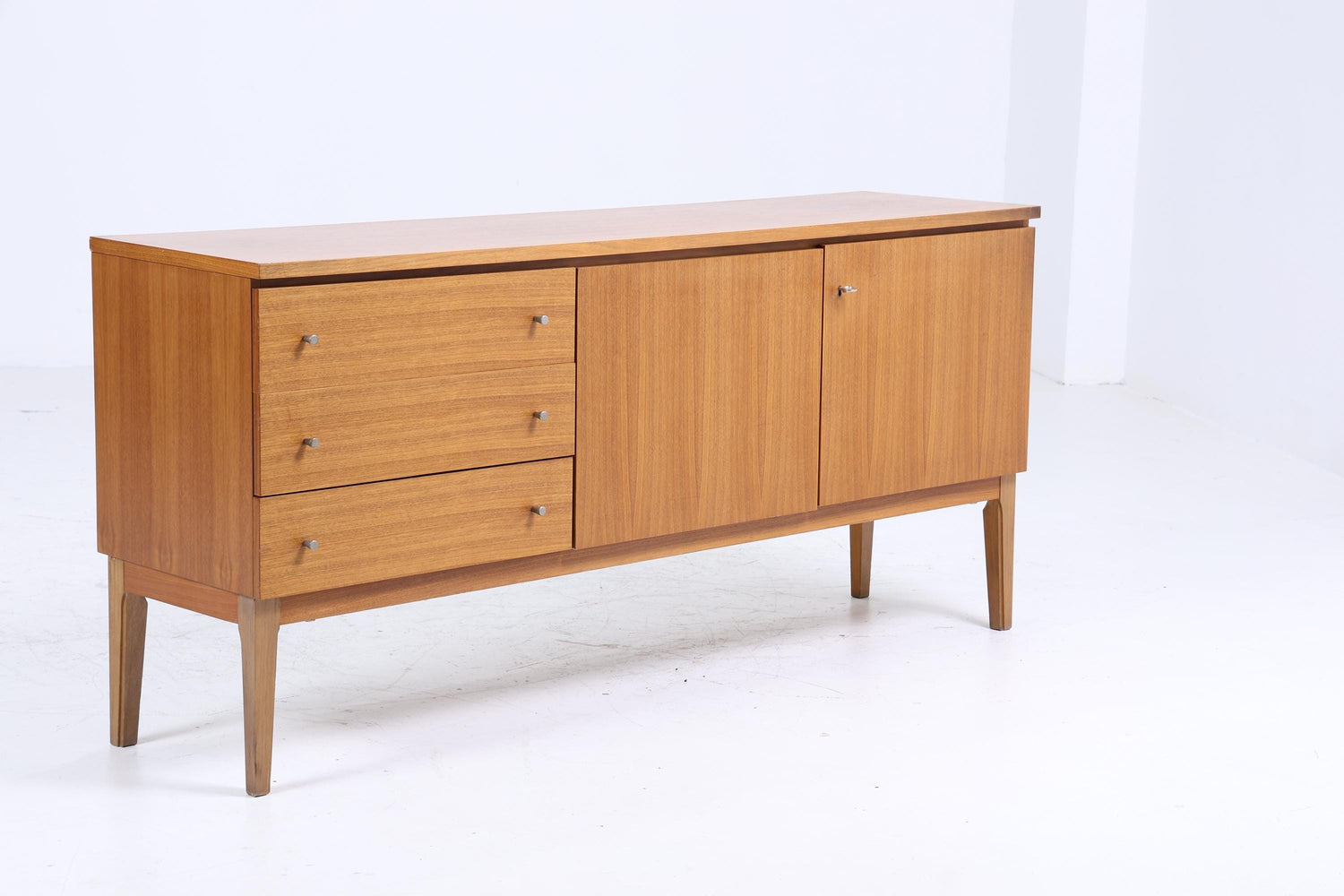 Vintage Sideboard 60er Jahre | Mid Century Schubladen Anrichte Holz Aufbewahrung