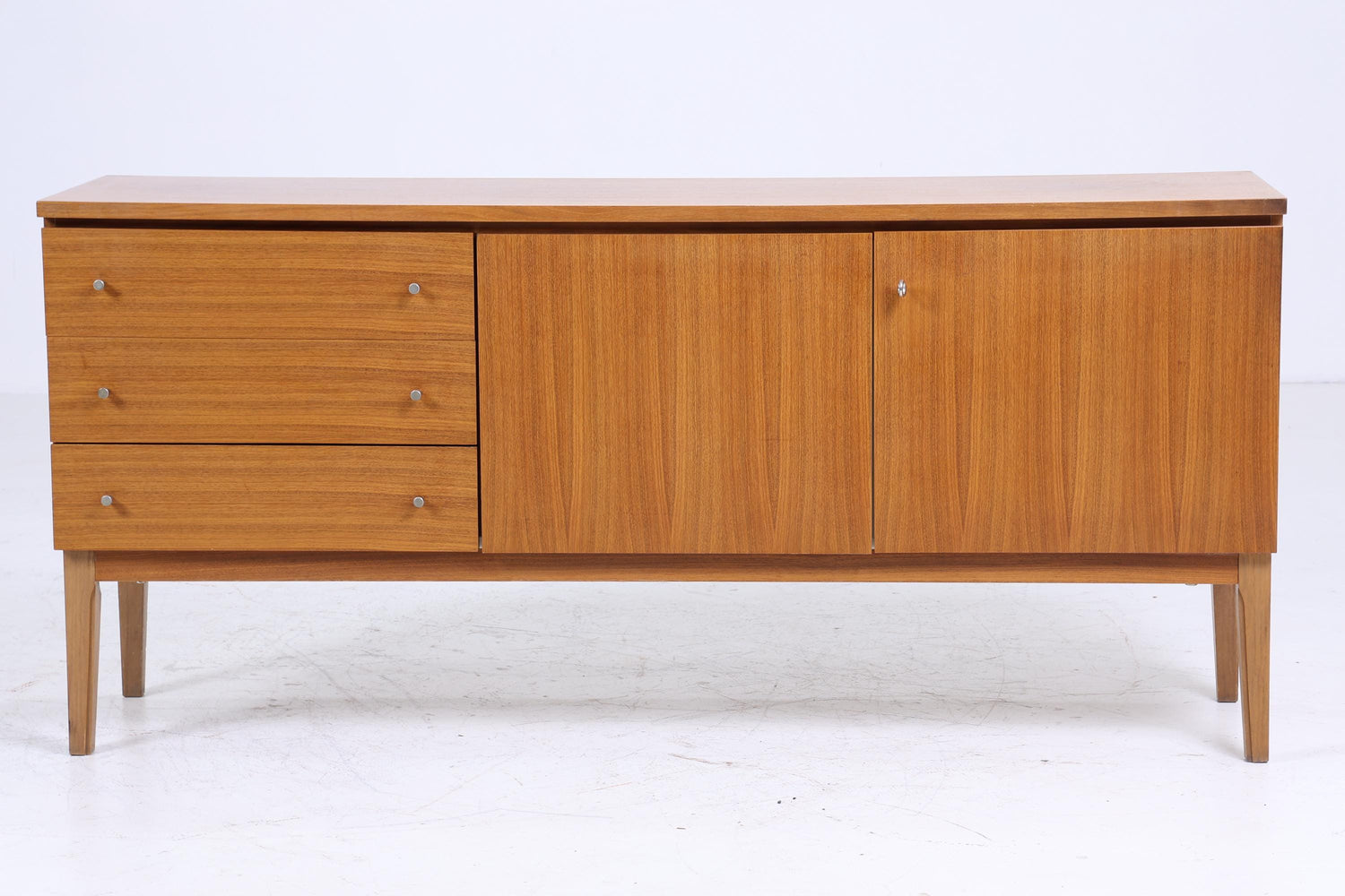 Vintage Sideboard 60er Jahre | Mid Century Schubladen Anrichte Holz Aufbewahrung