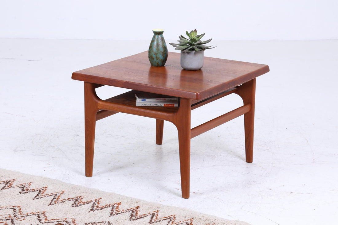 Niels Bach Møbelfabrik Teak Vintage Beistelltisch  | Mid Century Couchtisch Tisch Telefontisch 70er Jahre Retro Wohnzimmer