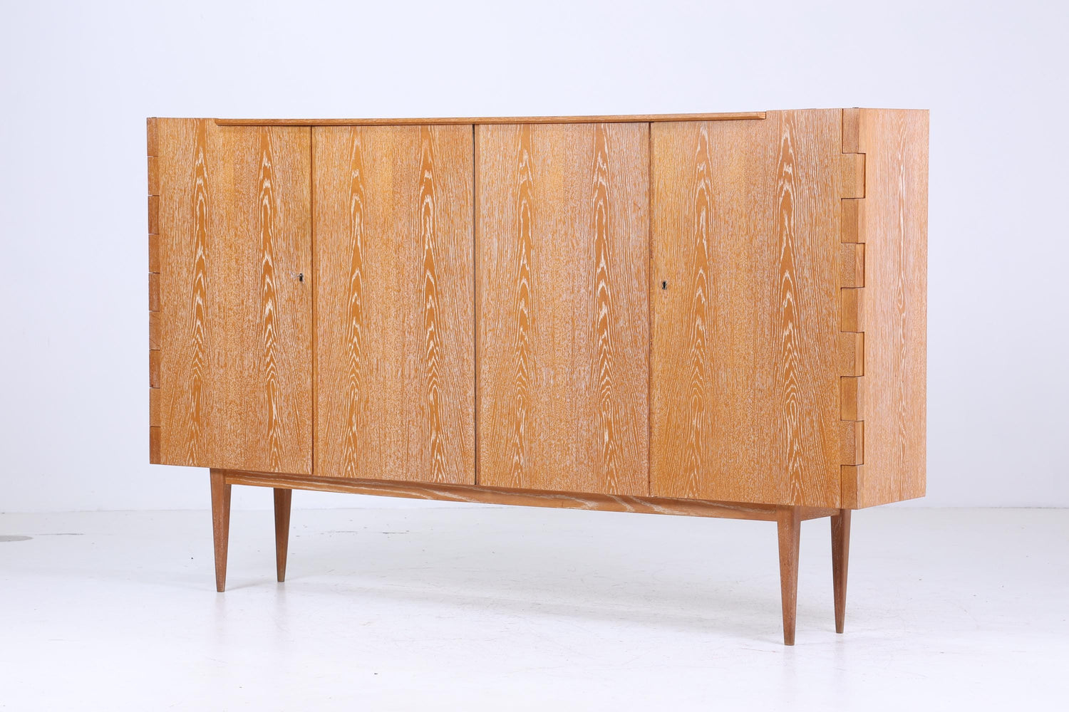 Vintage Highboard 60er Jahre | Mid Century Schrank Sideboard Wohnzimmerschrank Fächerschrank Retro 70er Holz Aufbewahrung