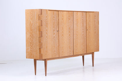 Vintage Highboard 60er Jahre | Mid Century Schrank Sideboard Wohnzimmerschrank Fächerschrank Retro 70er Holz Aufbewahrung