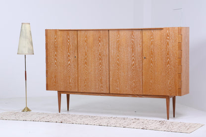 Vintage Highboard 60er Jahre | Mid Century Schrank Sideboard Wohnzimmerschrank Fächerschrank Retro 70er Holz Aufbewahrung