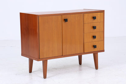 Vintage Nussbaum Kommode 60er | Mid Century Schubladen Schrank | Retro Holz Aufbewahrung