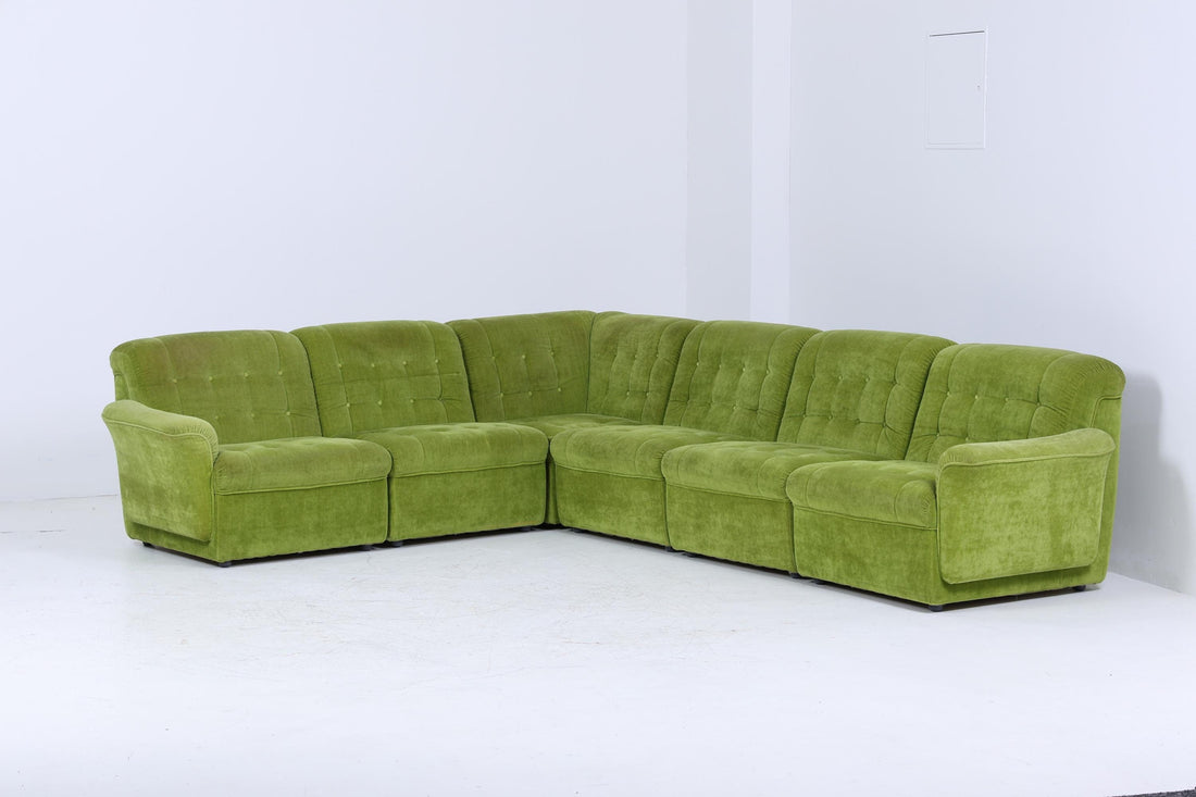 Vintage Modular Stoff Sofa 70er Jahre | Mid Century Couch Lounge Retro Sitzecke 60er
