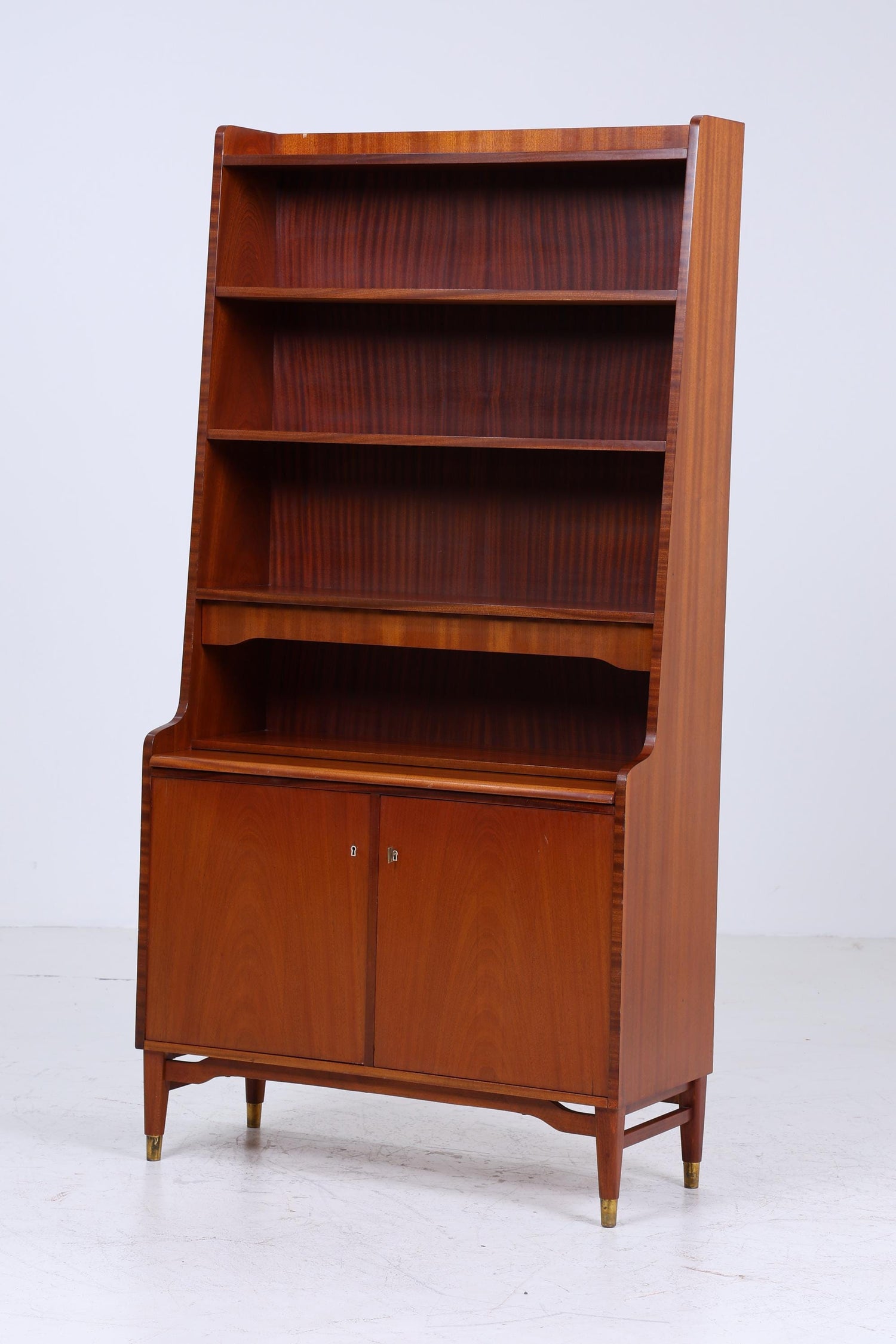 Vintage Regal 60er Jahre | Mid Century Bücherregal Schreibtisch Sekretär Retro Holz Aufbewahrung