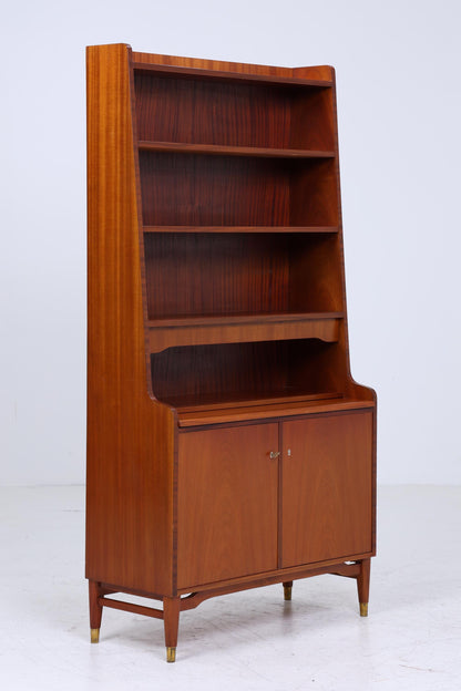 Vintage Regal 60er Jahre | Mid Century Bücherregal Schreibtisch Sekretär Retro Holz Aufbewahrung