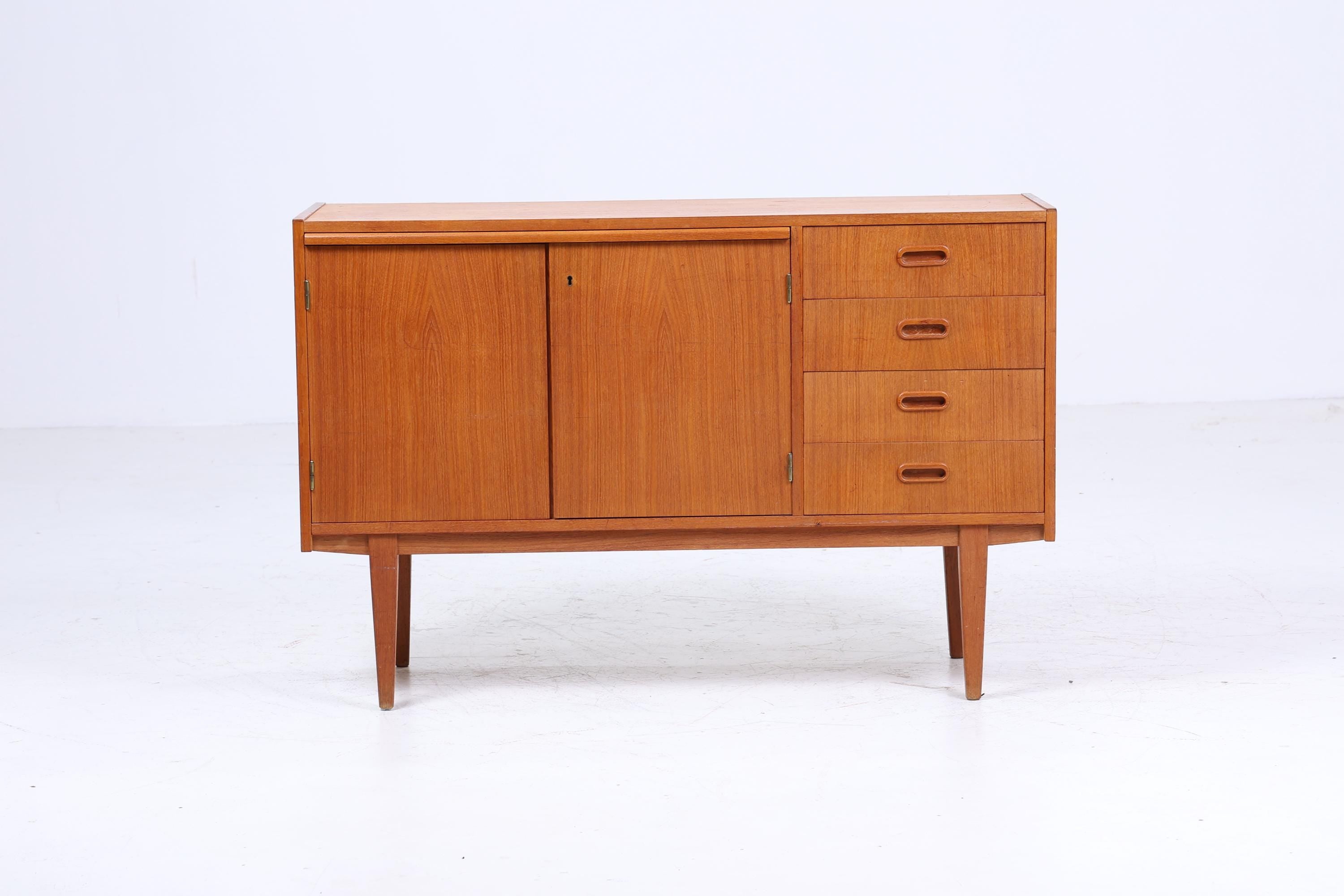 Vintage Kommode aus Teak | Mid Century Schubladen Schrank 60er Jahre Aufbewahrung Retro 70er Holz Sideboard