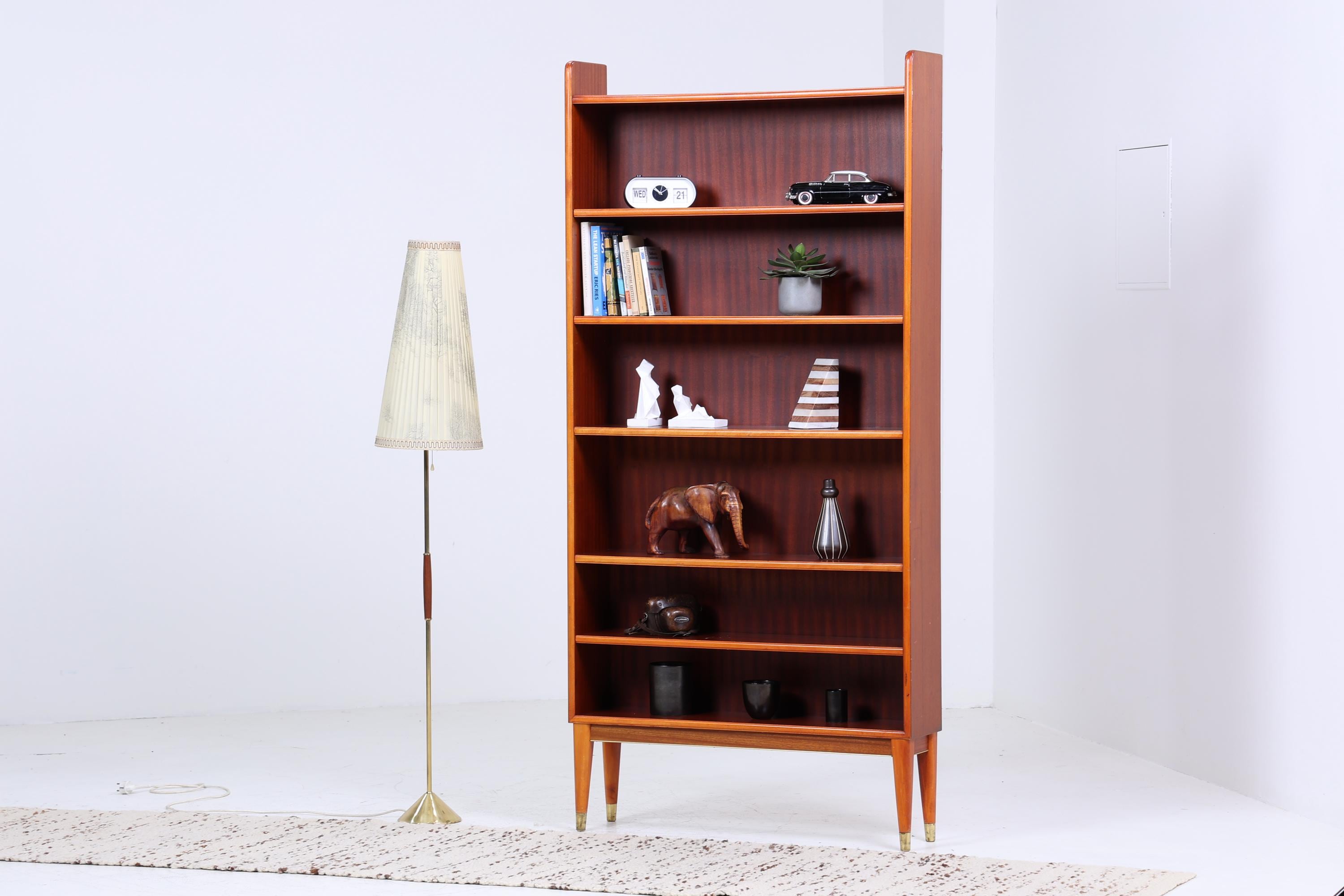 Wunderschönes Vintage Bücherregal 60er | Mid Century Regal Schmal | Retro Holz Aufbewahrung 70er Jahre