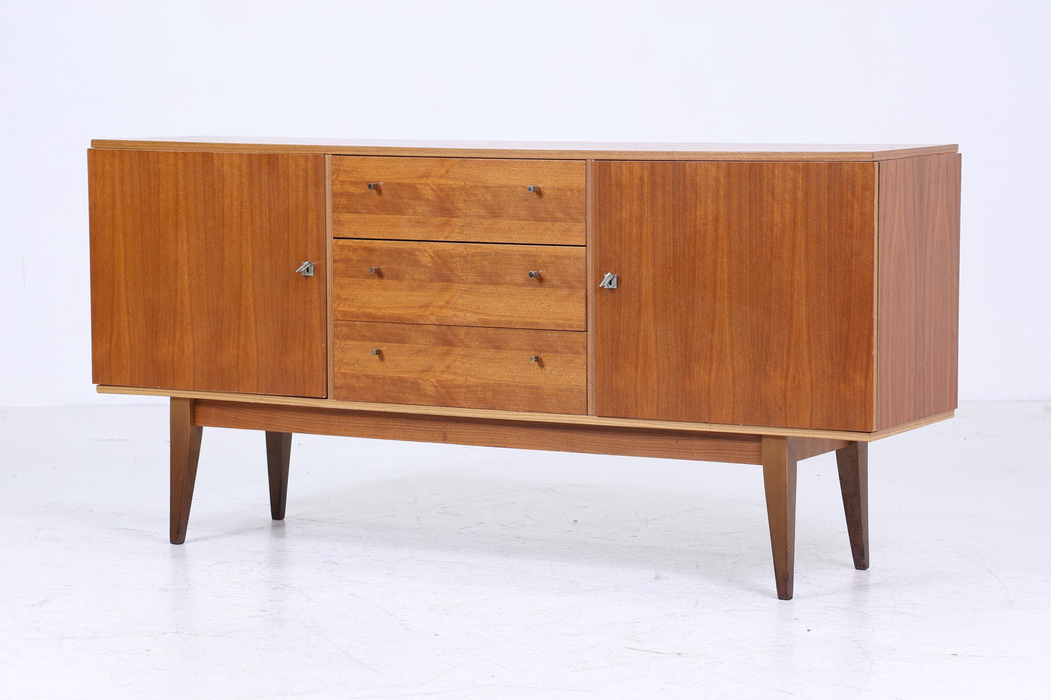 Mid Century Sideboard 60er Jahre | Mid Century Schubladen Anrichte Holz Aufbewahrung