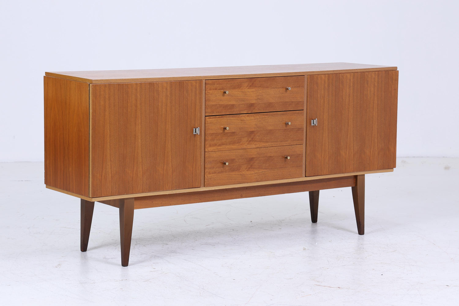 Mid Century Sideboard 60er Jahre | Mid Century Schubladen Anrichte Holz Aufbewahrung