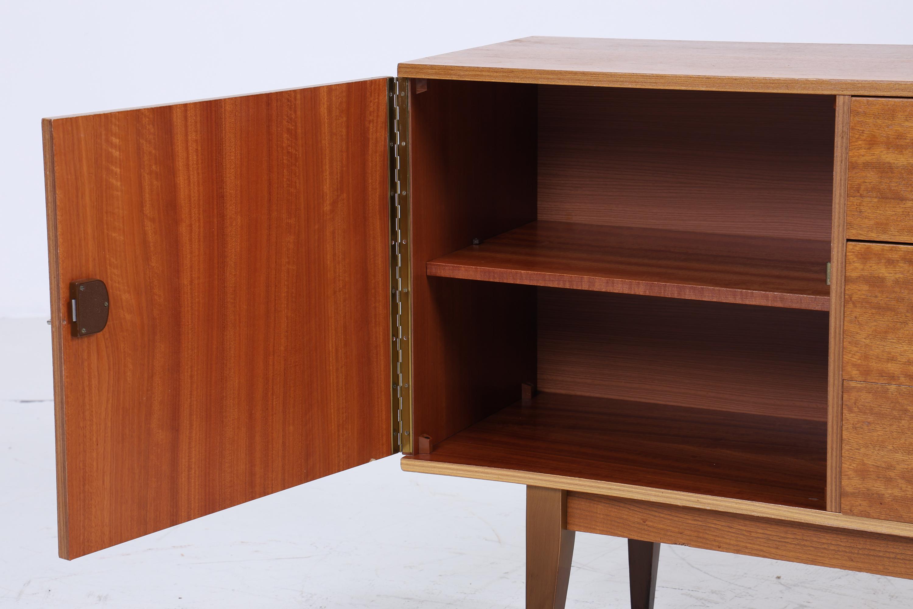 Mid Century Sideboard 60er Jahre | Mid Century Schubladen Anrichte Holz Aufbewahrung