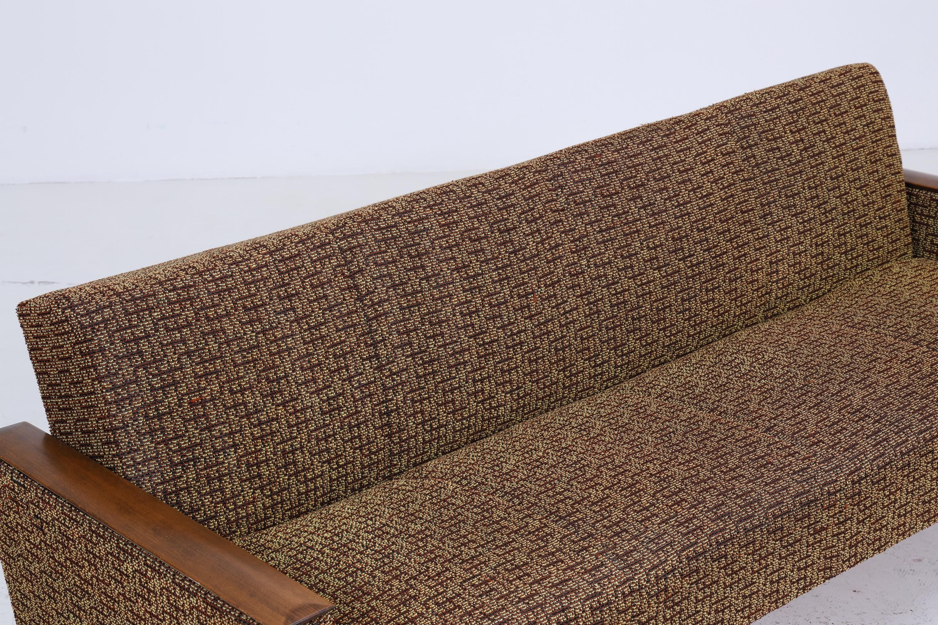 Vintage Sofa 60er Jahre | Mid Century Klapp  Couch Stoff Daybed Lounge Retro 70er