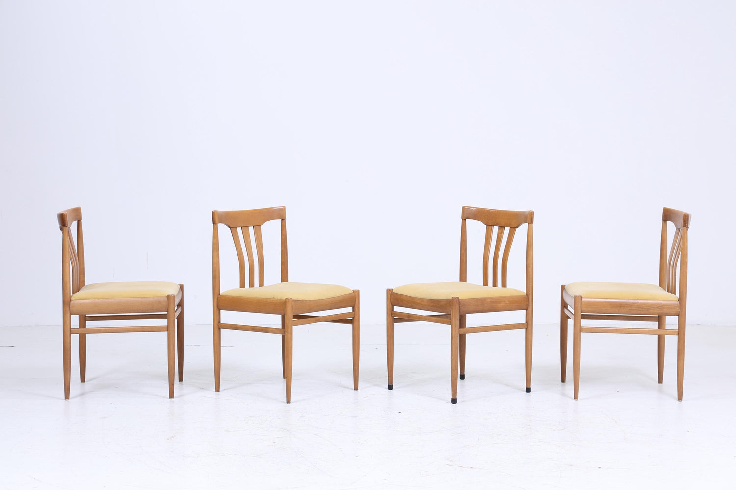 1v4 Vintage Holz Stühle aus den 60ern | Mid Century Küchen Stuhl Esszimmerstühle Vintage Retro