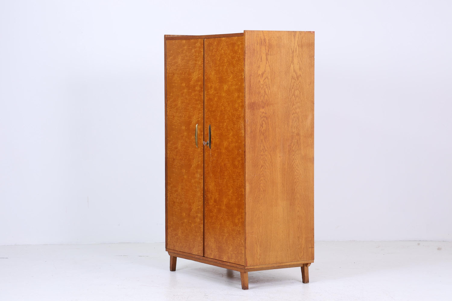 Vintage Wäscheschrank 60er Jahre | Mid Century Kleiderschrank Fächerschrank Retro Holz Schubladen Aufbewahrung