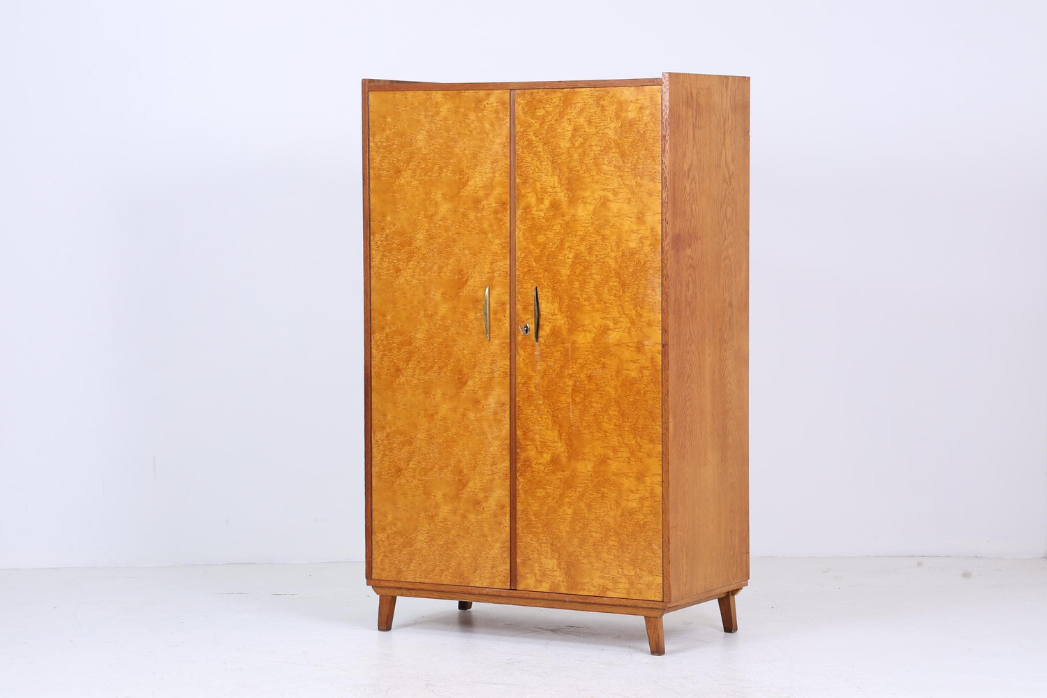 Vintage Wäscheschrank 60er Jahre | Mid Century Kleiderschrank Fächerschrank Retro Holz Schubladen Aufbewahrung