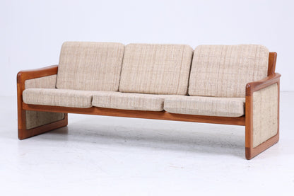 Vintage Teak Sofa von Dyrlund 60er Jahre | Mid Century Couch Stoff Daybed Lounge Retro 70er