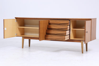 Mid Century Sideboard 60er Jahre | Vintage Schubladen Anrichte Holz Aufbewahrung