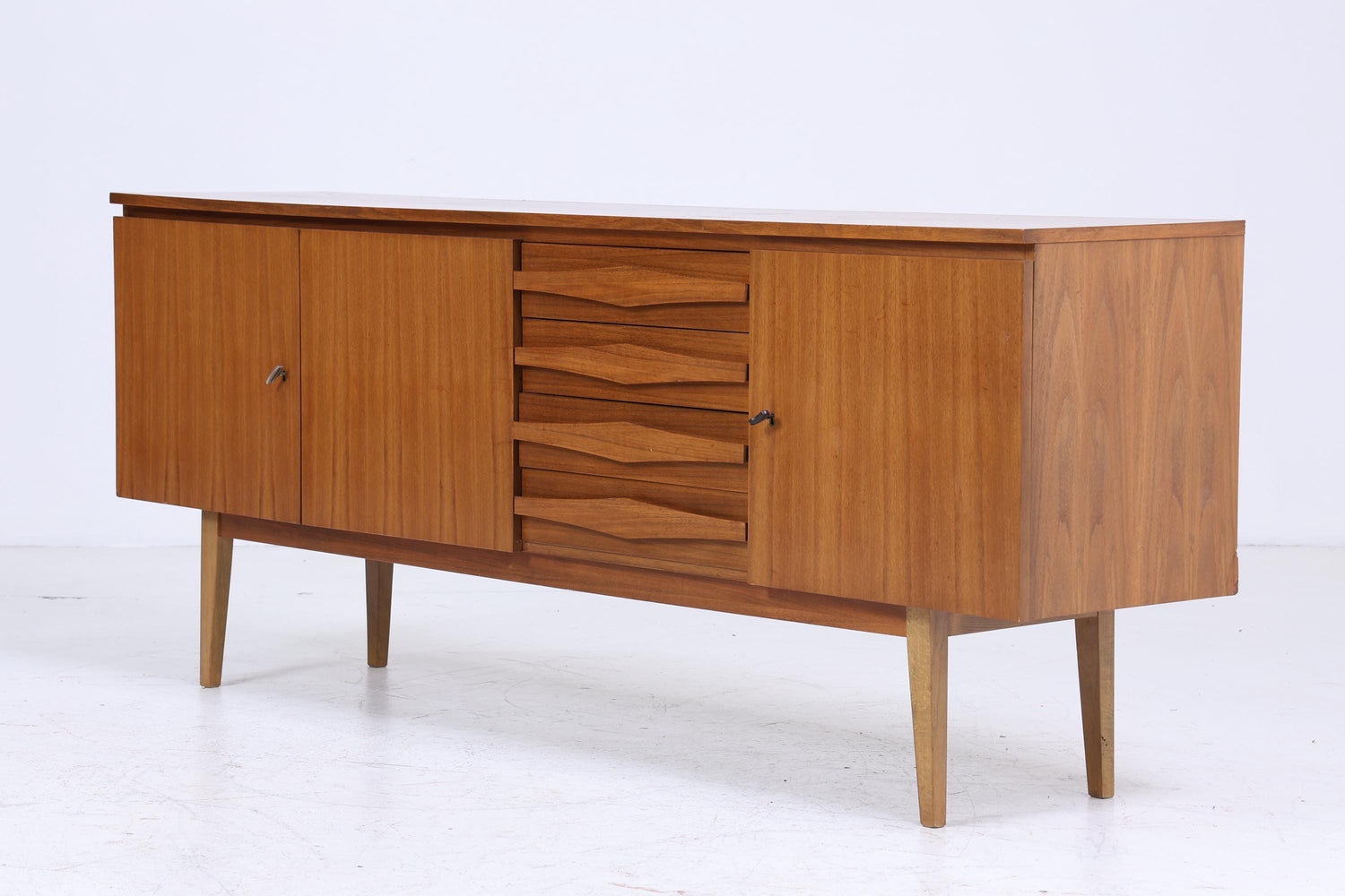 Mid Century Sideboard 60er Jahre | Vintage Schubladen Anrichte Holz Aufbewahrung