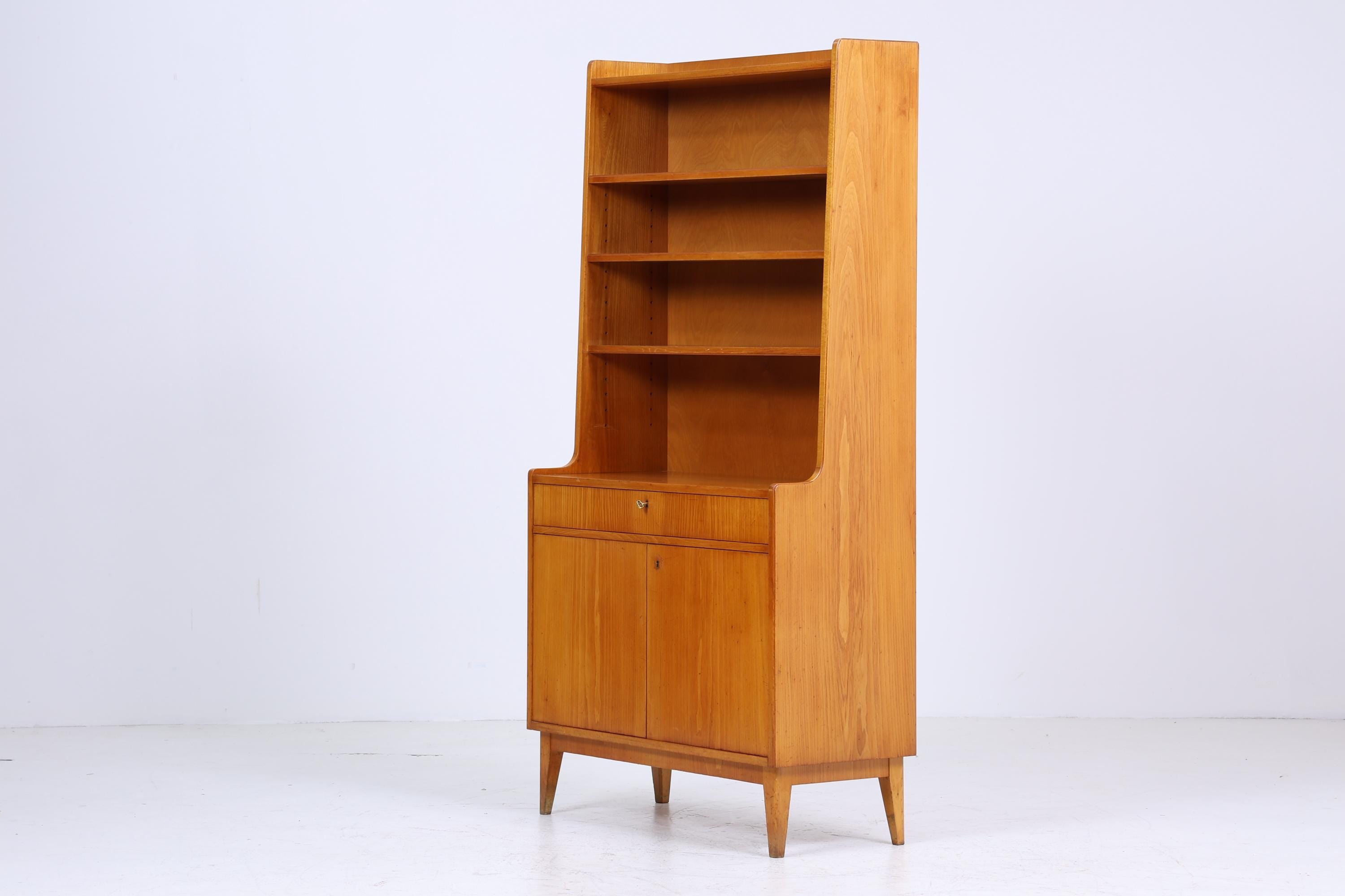 Vintage Regal 60erJahre | Mid Century Bücherregal Schmal | Retro Holz Aufbewahrung 70er Jahre
