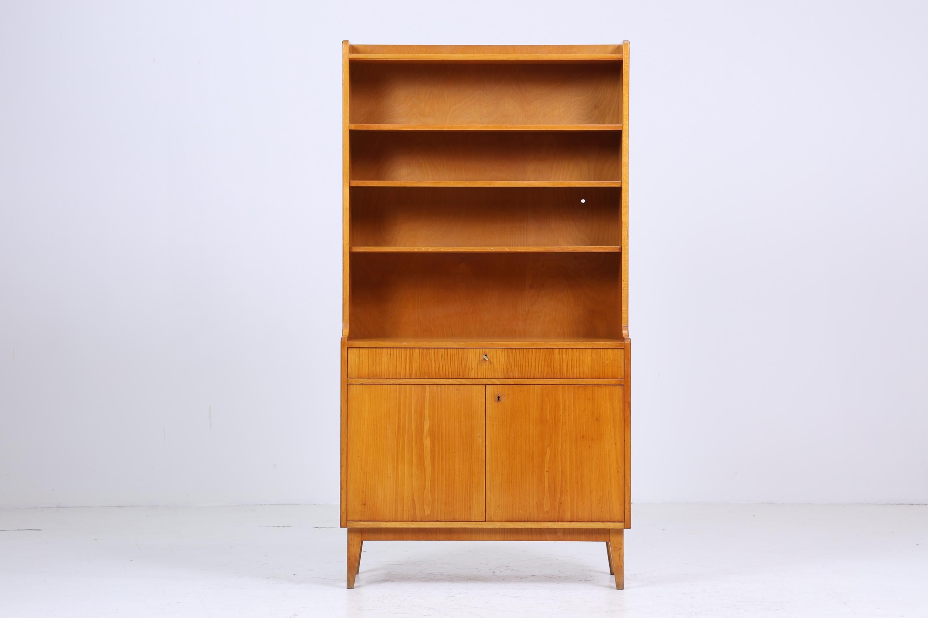 Vintage Regal 60erJahre | Mid Century Bücherregal Schmal | Retro Holz Aufbewahrung 70er Jahre