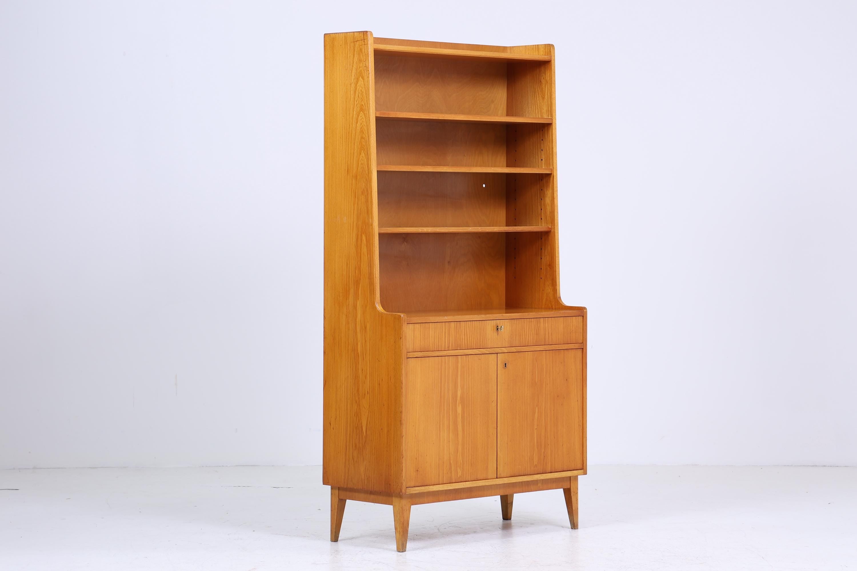 Vintage Regal 60erJahre | Mid Century Bücherregal Schmal | Retro Holz Aufbewahrung 70er Jahre
